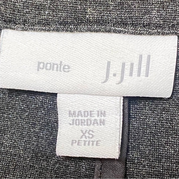 J Jill Gray Ponte Knit Blazer Open Front Cardigan Jacket Petite XS Workwear - Picture 5 of 8